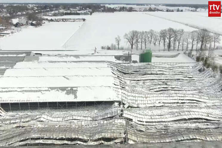 Enorme schade aan kwekerijen bij Emmen Enorme schade aan kwekerijen bij Emmen