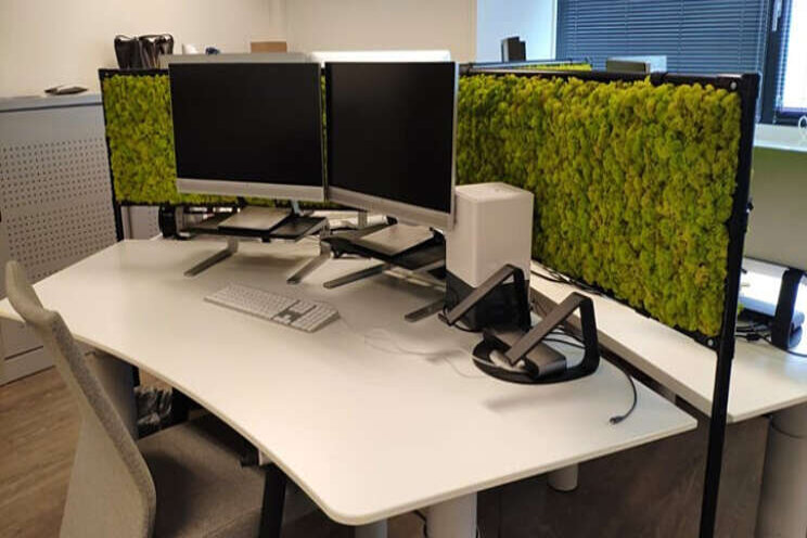 Anderhalvemeterwerkplek dankzij groene oplossing Anderhalvemeterwerkplek dankzij groene oplossing