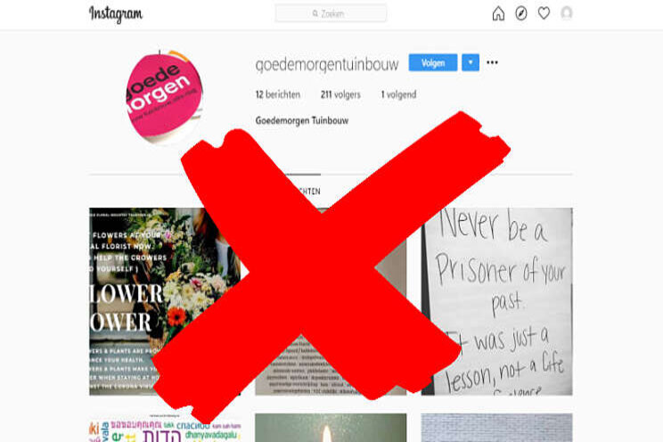 Fake account 'Goedemorgen' actief op Instagram Fake account 'Goedemorgen' actief op Instagram